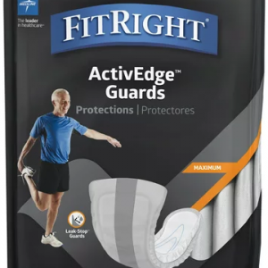 FitRight ActivEdge Bladder Control Guards For Men, Incontinence Male Guards, 52 Count